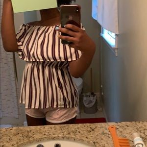 Red, White, and Blue striped shirt